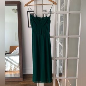Reformation emerald Juliette Dress, size 6